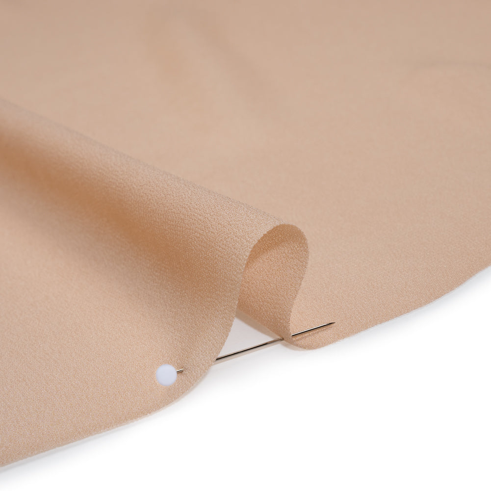 Viscose Georgette - Apricot Tan - Famous Australian Designer Deadstock - Detail
