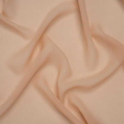 Viscose Georgette - Apricot Tan - Famous Australian Designer Deadstock