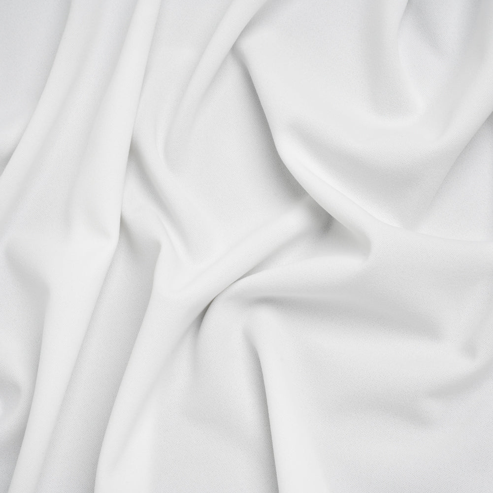 Stretch Polyester Crepe Double Knit - Snow White - Designer Deadstock