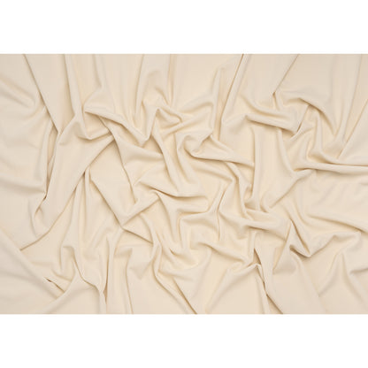 Stretch Polyester Crepe Double Knit - Horn - Designer Deadstock