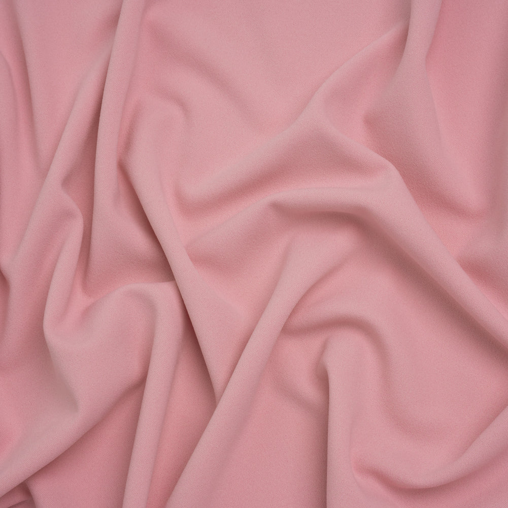 Stretch Polyester Crepe Double Knit - Rosy Pink - Designer Deadstock