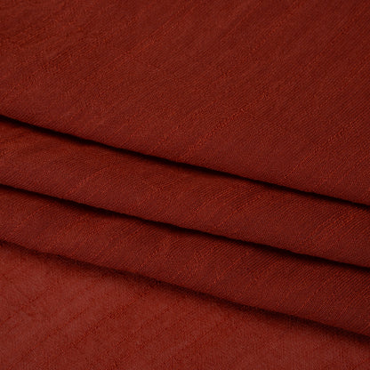 Textured Gauzy Polyester and Rayon Woven - Cinnamon - Designer Deadstock