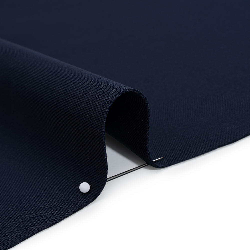 Stretch Polyester Scuba Knit - Midnight Blue - Designer Deadstock - Detail