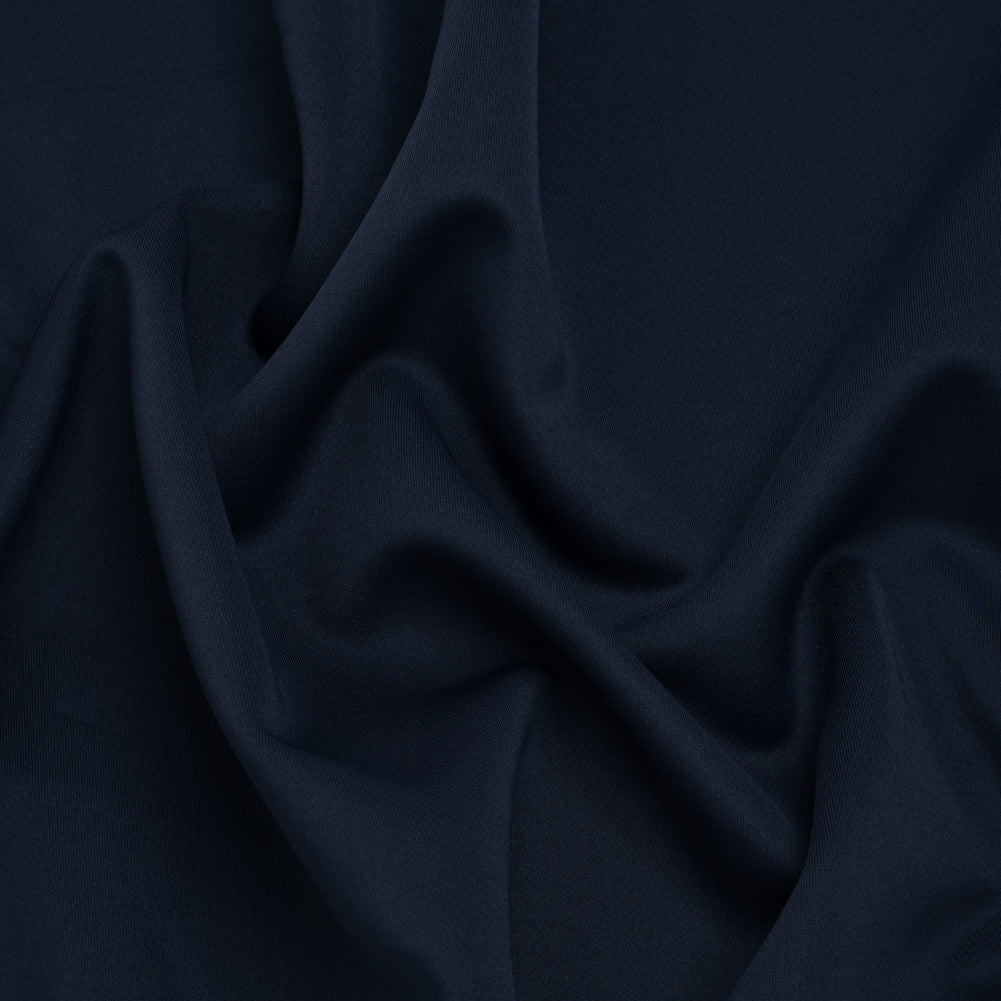 Stretch Polyester Scuba Knit - Midnight Blue - Designer Deadstock