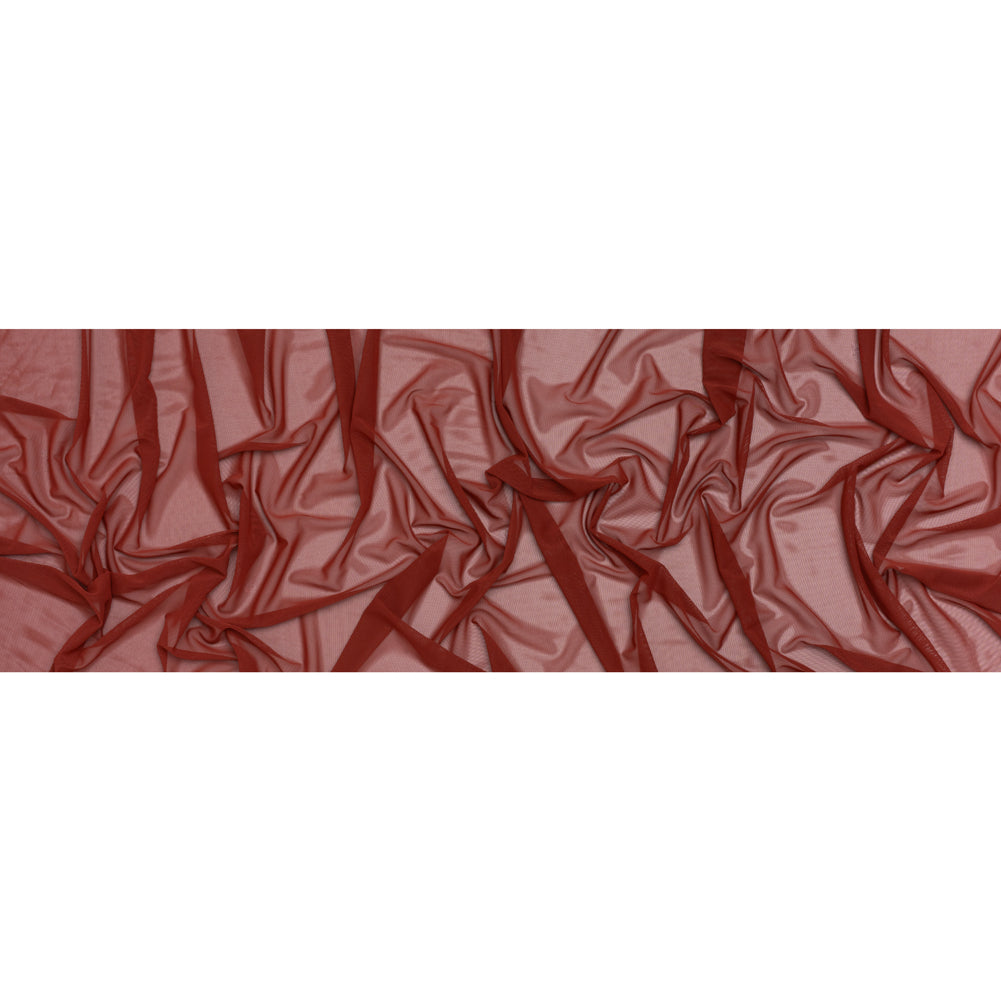 Polyester Stretch Mesh - Brick Red - Designer Deadstock - Full