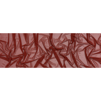 Polyester Stretch Mesh - Brick Red - Designer Deadstock
