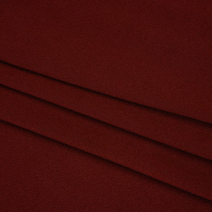 Stretch Polyester Crepe Knit - Wine Red - Designer Deadstock
