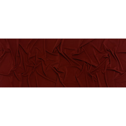 Stretch Polyester Crepe Knit - Wine Red - Designer Deadstock