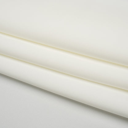Stretch Polyester Twill - Ivory - Designer Deadstock