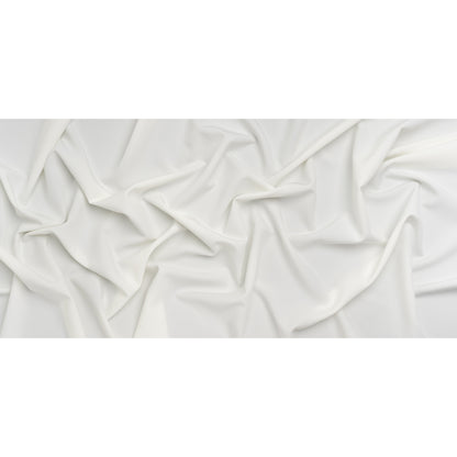 Stretch Polyester Twill - Ivory - Designer Deadstock