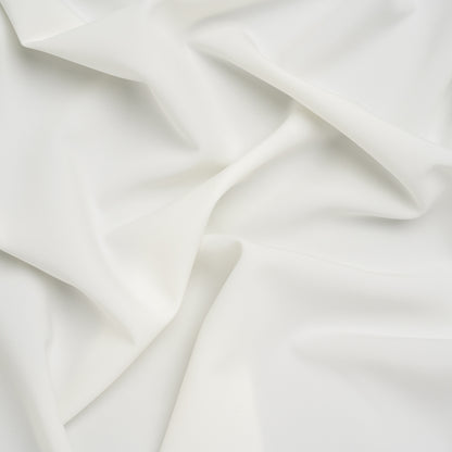 Stretch Polyester Twill - Ivory - Designer Deadstock