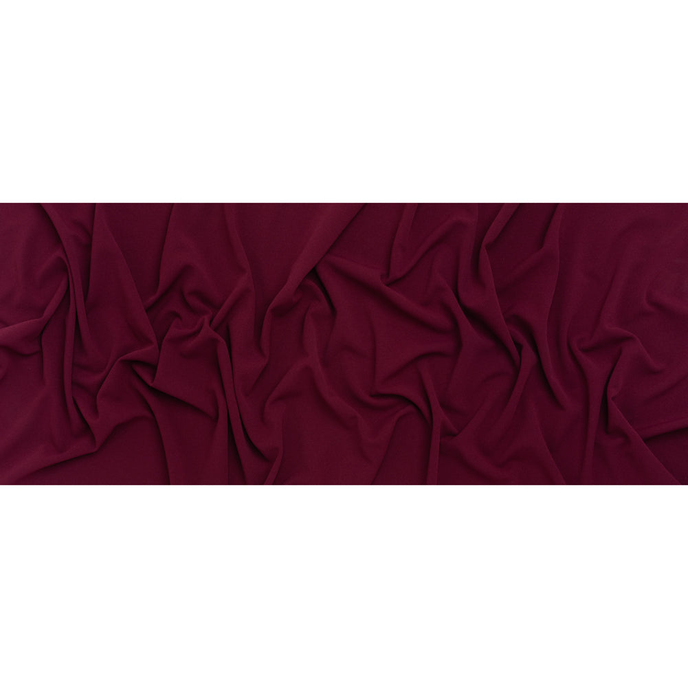 Stretch Polyester Crepe Scuba Knit - Wild Cherry - Designer Deadstock - Full