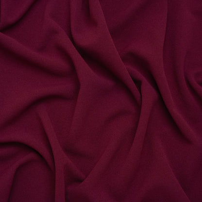 Stretch Polyester Crepe Scuba Knit - Wild Cherry - Designer Deadstock