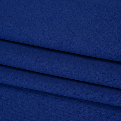 Stretch Polyester Crepe Double Knit - Electric Blue - Designer Deadstock Folded