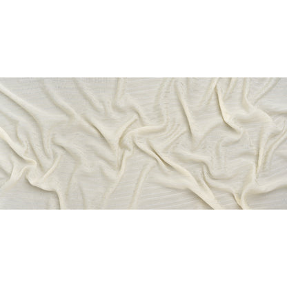 Rayon and Nylon Dobby - Ivory Luminous Stripes - Designer Deadstock