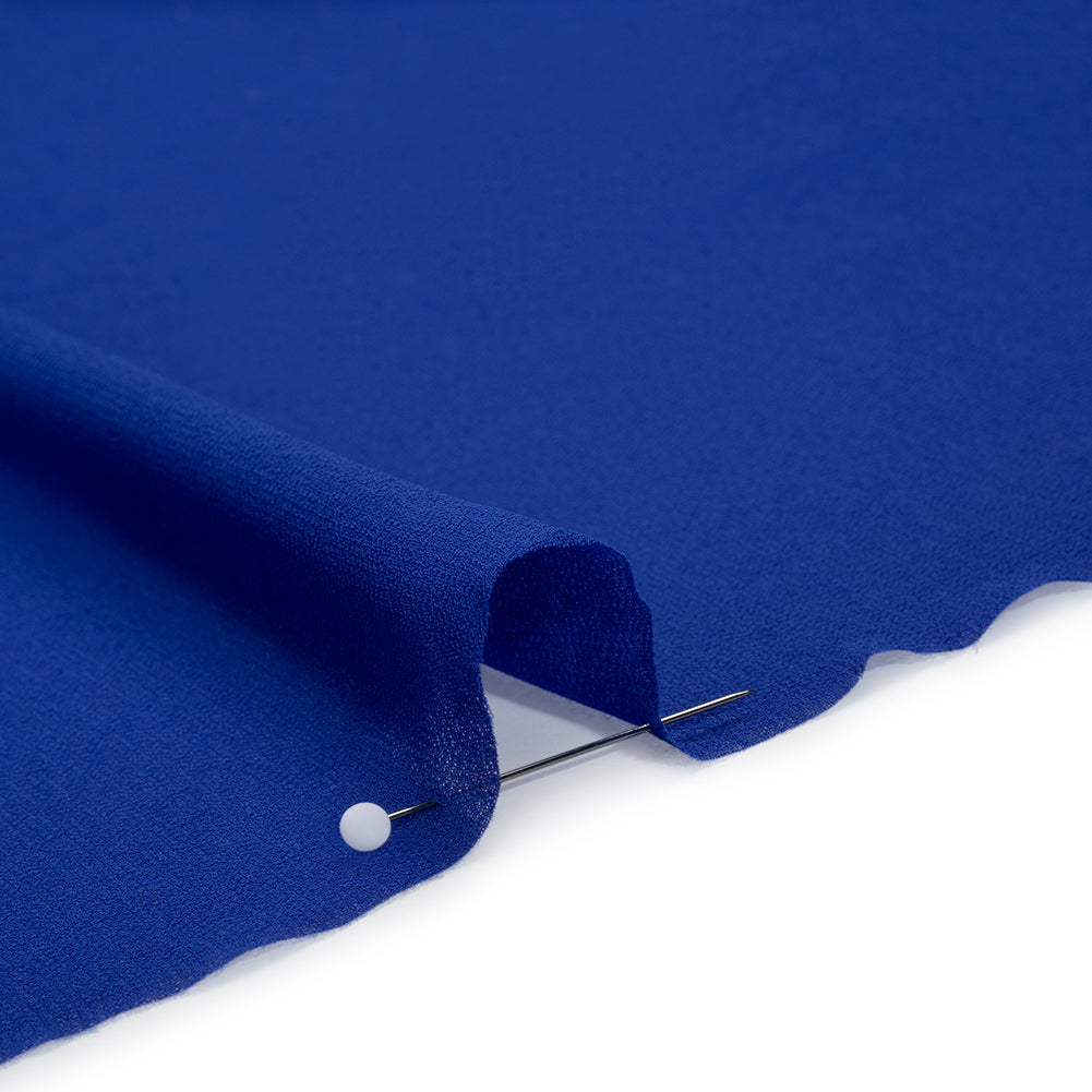 Polyester Chiffon - Lapis Blue - Designer Deadstock - Detail
