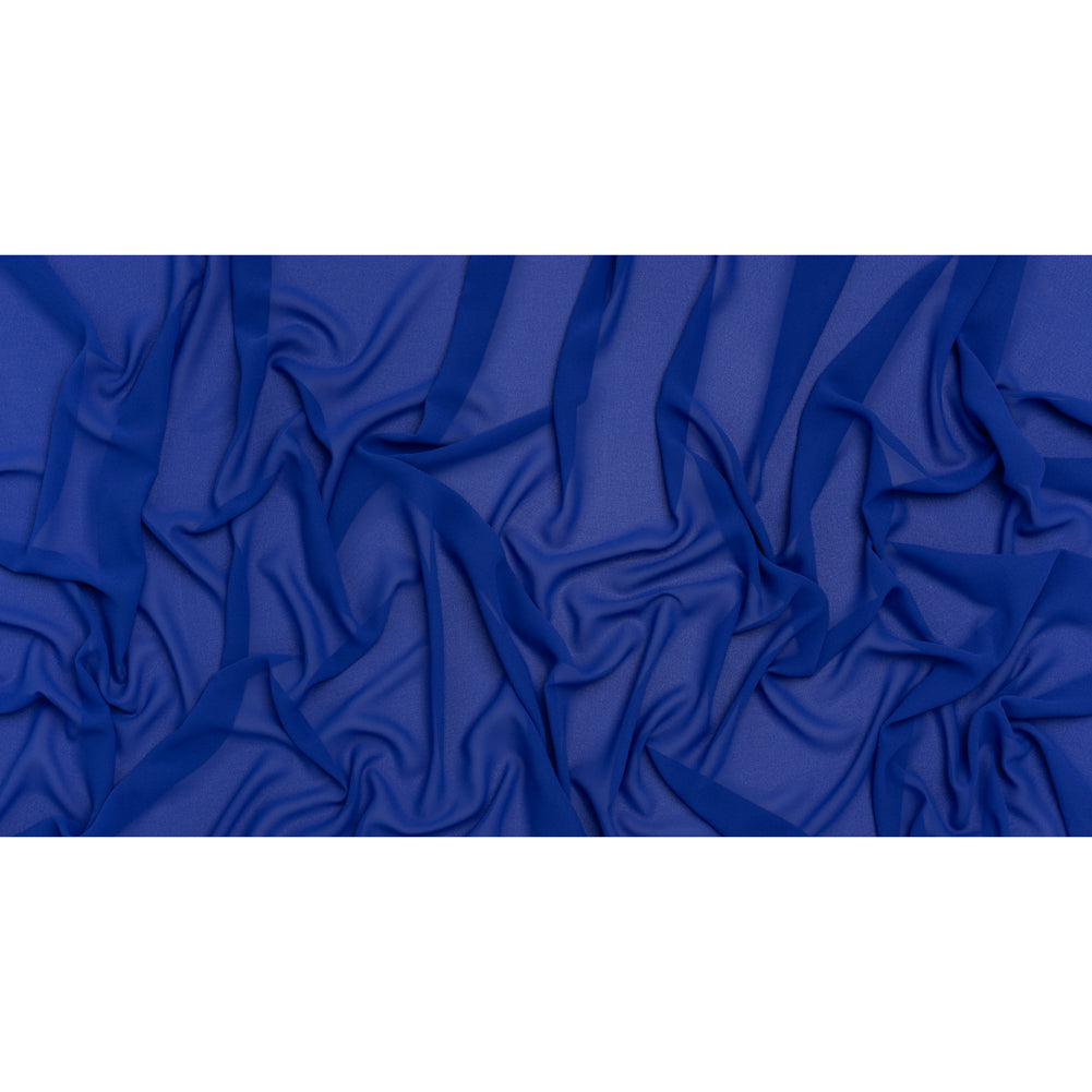 Polyester Chiffon - Lapis Blue - Designer Deadstock - Full