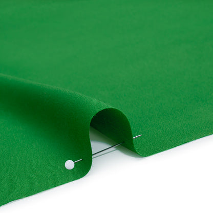 Polyester Crepe Back Satin - Kelly Green - Designer Deadstock