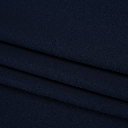 Polyester Crepe de Chine - Navy Blue - Designer Deadstock