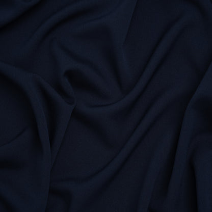 Polyester Crepe de Chine - Navy Blue - Designer Deadstock