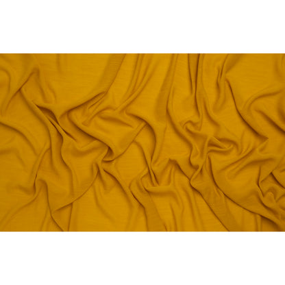 Textured Polyester and Rayon Gauzy Woven - Mustard - Designer Deadstock