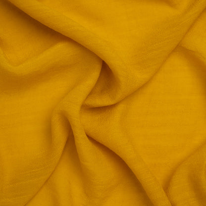 Textured Polyester and Rayon Gauzy Woven - Mustard - Designer Deadstock