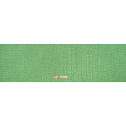 Stretch Polyester Eyelet Jersey - Absinthe Green Circles and Dots - Designer Deadstock