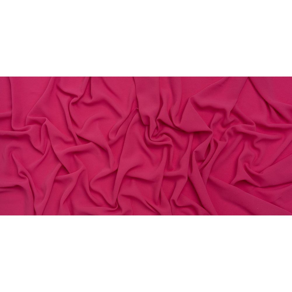 Puckered Stretch Polyester Crepe - Hot Pink - Designer Deadstock - Full