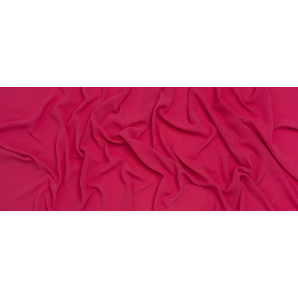 Stretch Puckered Polyester Crepe - Bubblegum Pink - Designer Deadstock - Full