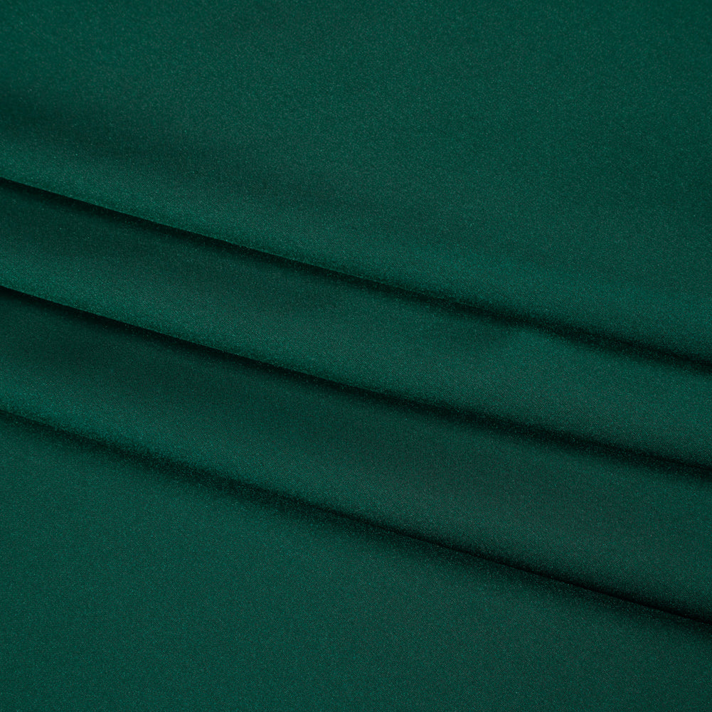 Stretch Polyester Charmeuse - Dark Teal - Designer Deadstock - Folded