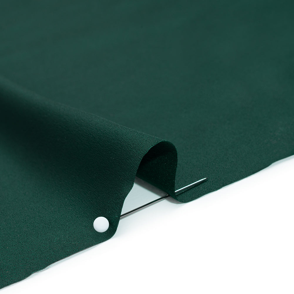 Stretch Polyester Charmeuse - Dark Teal - Designer Deadstock - Detail
