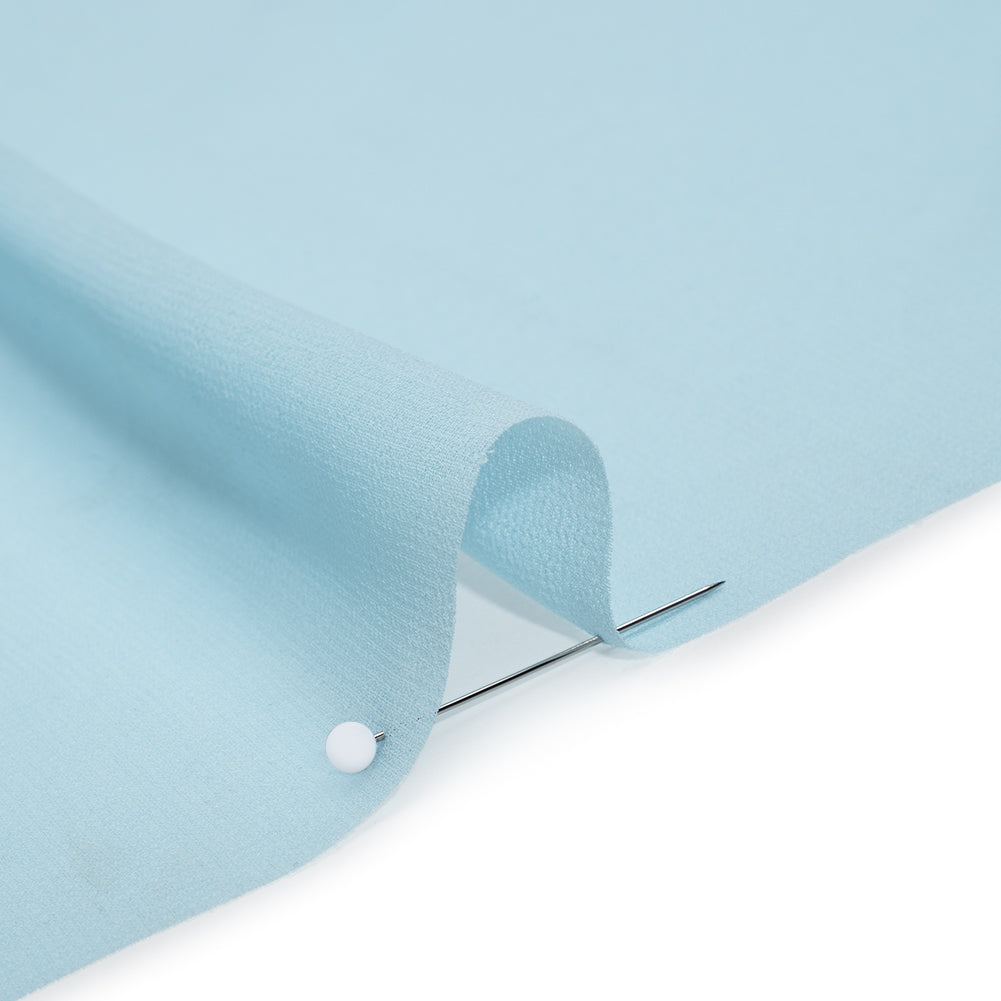 Polyester Chiffon - Sky Blue - Designer Deadstock - Detail