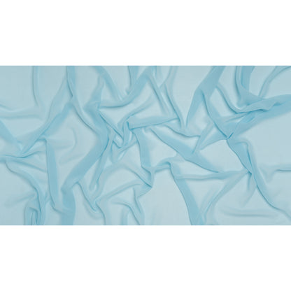 Polyester Chiffon - Sky Blue - Designer Deadstock
