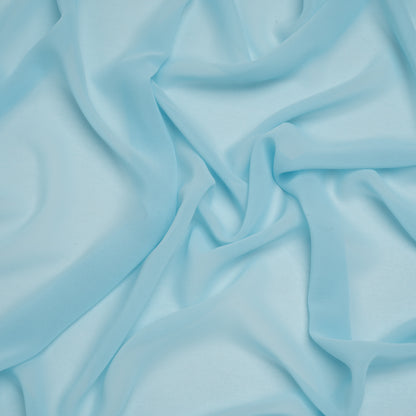 Polyester Chiffon - Sky Blue - Designer Deadstock