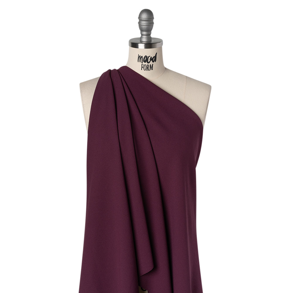 Stretch Polyester Crepe Double Knit - Amaranth Purple - Designer Deadstock - Drape
