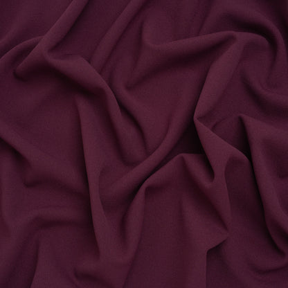 Stretch Polyester Crepe Double Knit - Amaranth Purple - Designer Deadstock