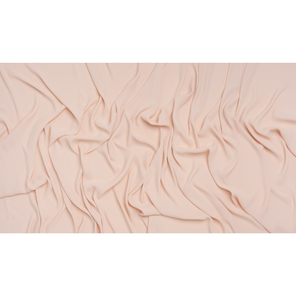 Fluid Polyester Crepe - Pale Pink - Designer Deadstock - Full