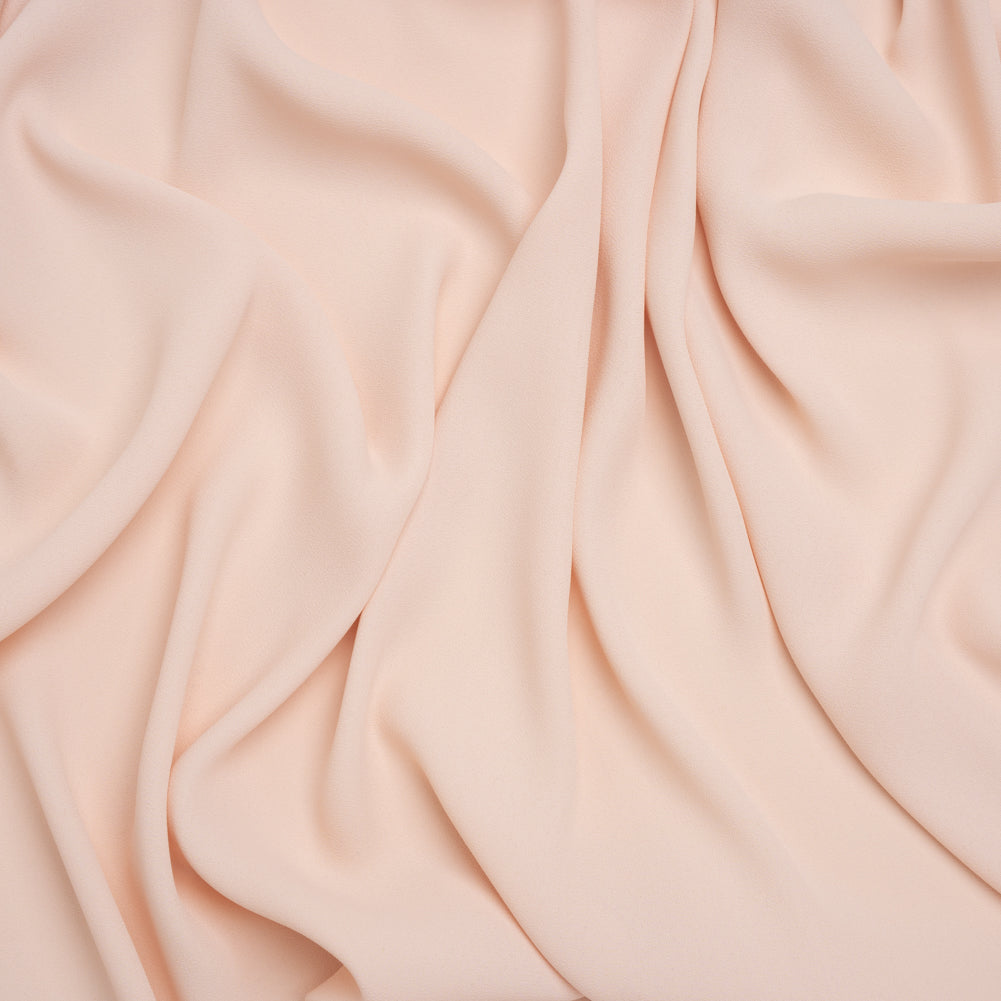 Fluid Polyester Crepe - Pale Pink - Designer Deadstock