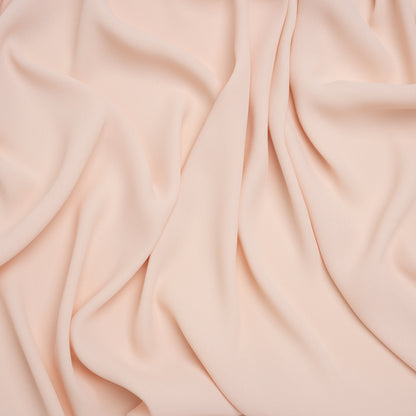 Fluid Polyester Crepe - Pale Pink - Designer Deadstock