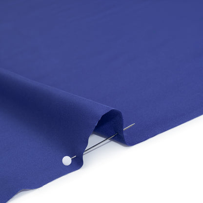 Stretch Polyester Charmeuse - Blue - Designer Deadstock