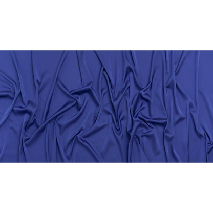 Stretch Polyester Charmeuse - Blue - Designer Deadstock