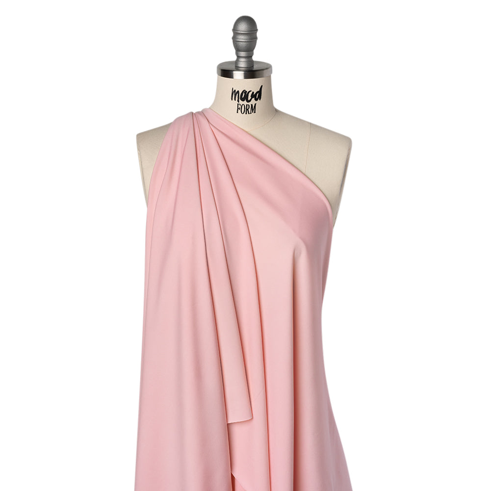 Stretch Polyester Jersey - Petal Pink - Designer Deadstock - Drape
