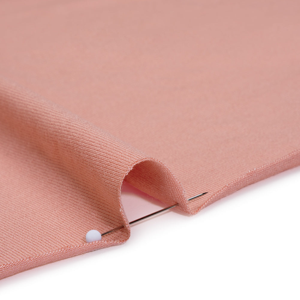 Stretch Viscose Jersey - Peony Pink - Designer Deadstock - Detail