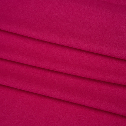 Stretch Polyester Crepe Knit - Magenta - Designer Deadstock