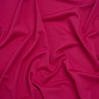 Stretch Polyester Crepe Knit - Magenta - Designer Deadstock