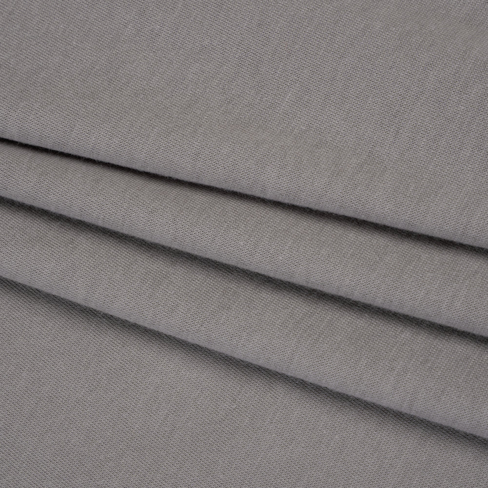 Cotton Jersey - Gray - Designer Deadstock - Folded