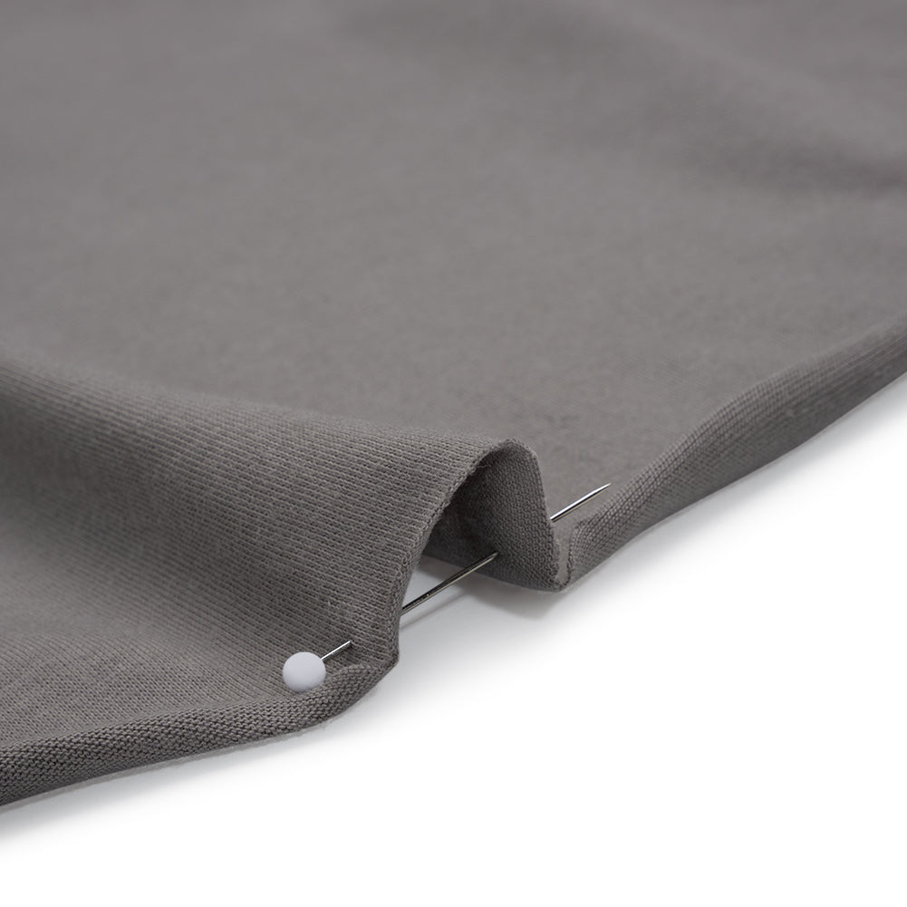 Cotton Jersey - Gray - Designer Deadstock - Detail