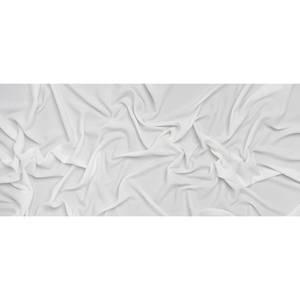 Puckered Satin-Faced Crepe - White - Designer Deadstock - Full