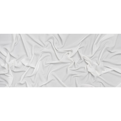 Puckered Satin-Faced Crepe - White - Designer Deadstock