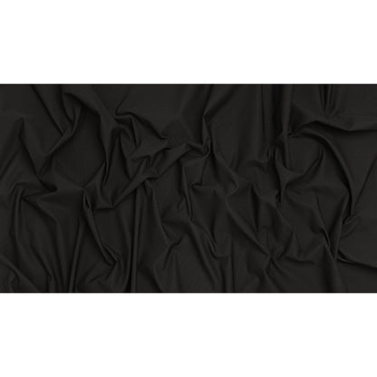 Stretch Polyester and Nylon Dobby Shirting - Black - Designer Deadstock